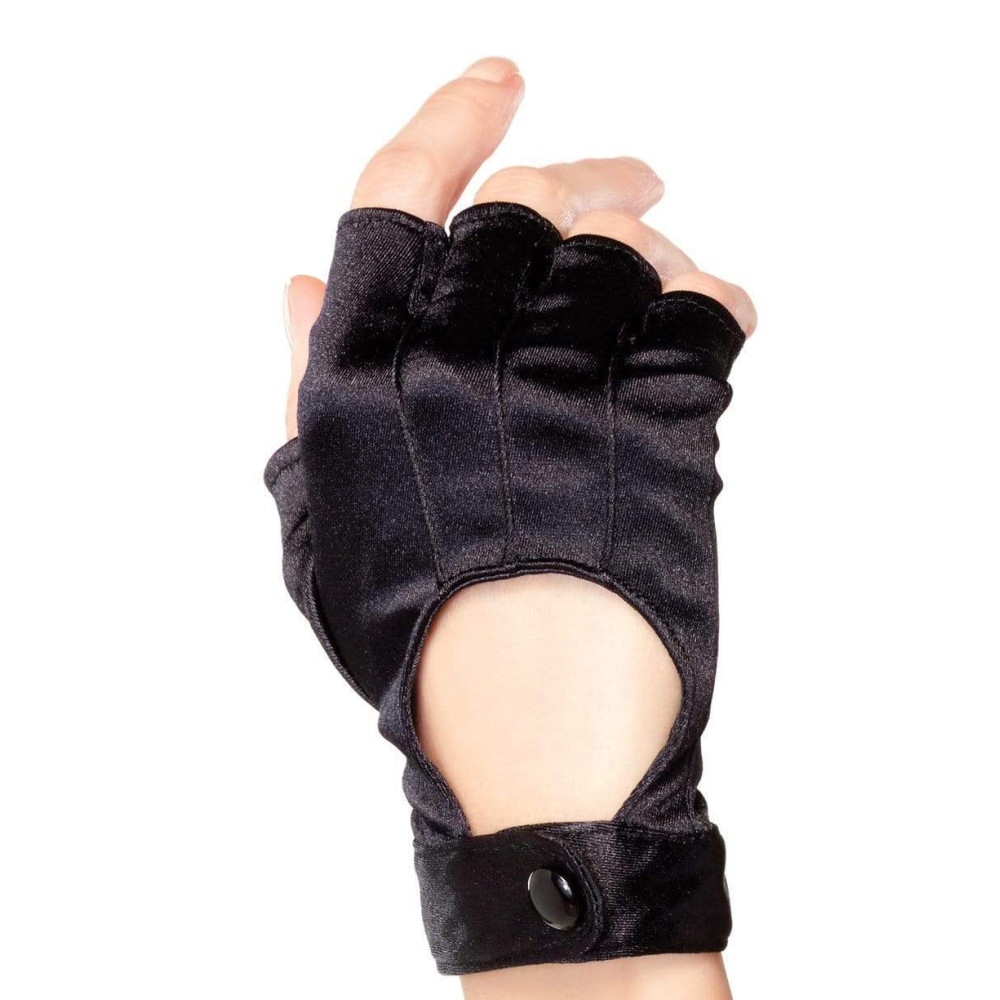 Перчатки Leg Avenue Fingerless Motercycle Gloves черные, O/S, фото №3 — секс шоп Украина, NO TABOO