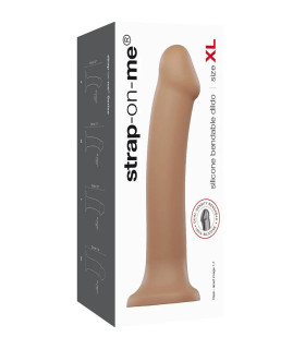 Насадка для страпона Strap-On-Me с кольцевым креплением, бежевая, 20 см × 4,5 см - No Taboo