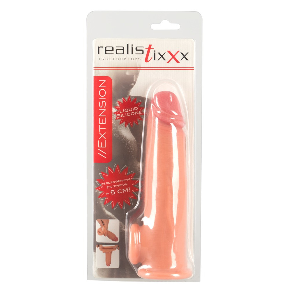  Насадка на член реалистичная Realistixxx Extension, бежевая, 19 см х 4.3 см фото №0 — секс игрушки: Украина, NO TABOO