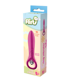 Вибратор для точки G Dream Toys Flirts с кольцом, розовый, 15.5 х 2.9 см - No Taboo
