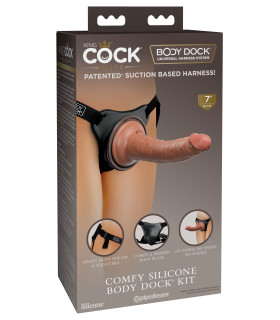 Страпон реалистичный King Cock Elite, 21 см х 3.5 см, двойной плотности - No Taboo
