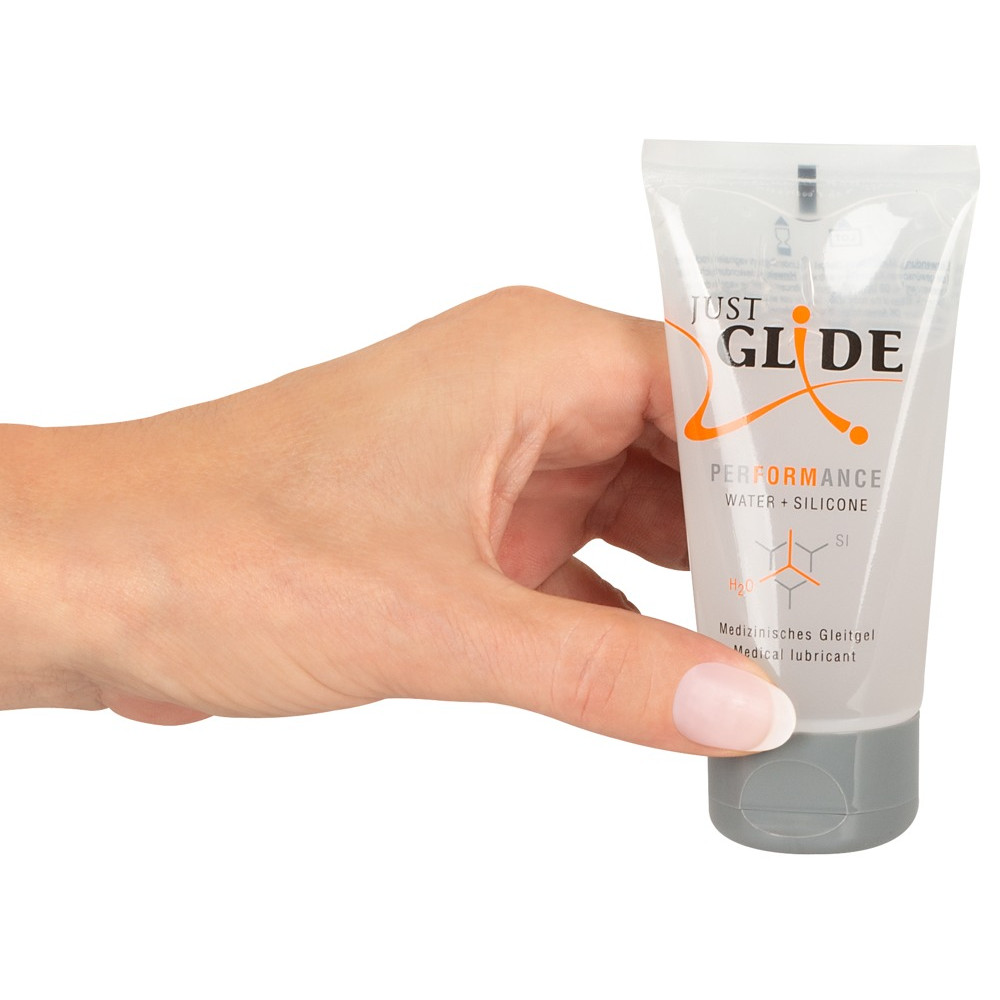 Лубрикант гибридный Just Glide Performance, 50 мл, фото №2 — секс шоп Украина, NO TABOO