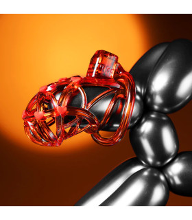 Чоловічий пояс вірності UPKO Caged Beast Male Chastity Device Kit, оранжевий - No Taboo