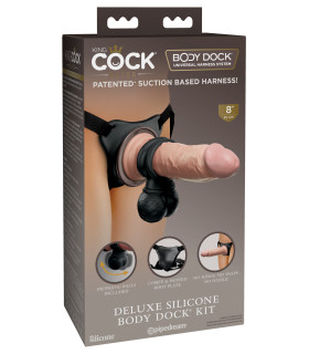 Комлект страпон King Cock Elite 22 см х 5.4 см, 3 предмета - No Taboo