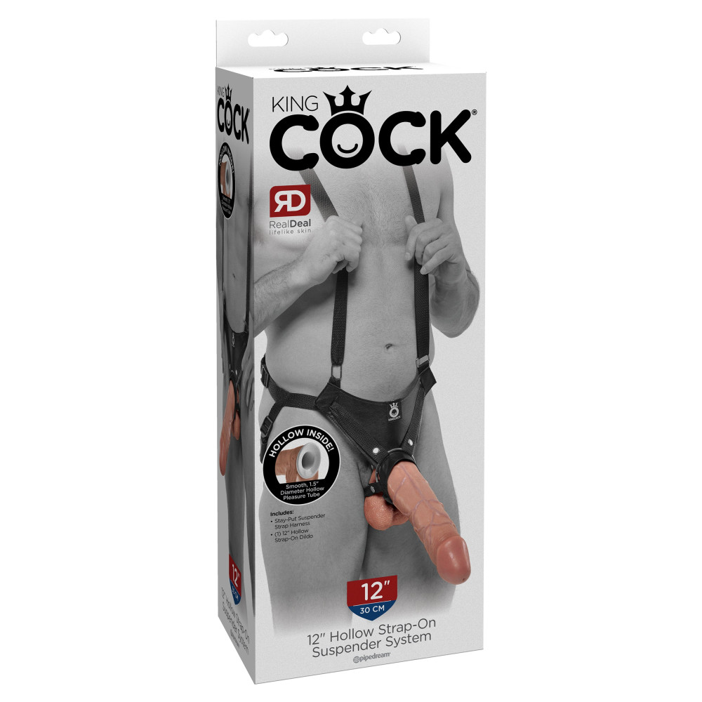 Фаллопротез огромный Pipedream King Cock, 30 см х 5.8 см, страпон полый, реалистичный фото №0 — секс игрушки: Украина, NO TABOO