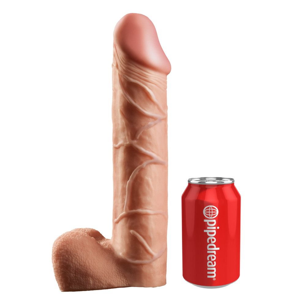 Фаллопротез огромный Pipedream King Cock, 30 см х 5.8 см, страпон полый, реалистичный фото №4 — секс игрушки: Украина, NO TABOO