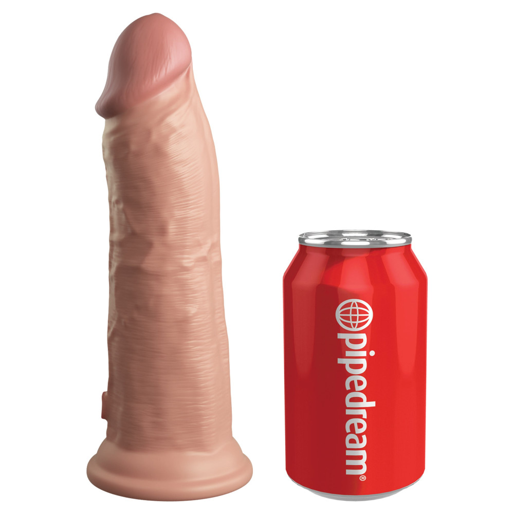 Реалистичный вибратор Pipedream King Cock Elite, 22 см х 5.4 см, на присоске, бежевый фото №4 — секс игрушки: Украина, NO TABOO