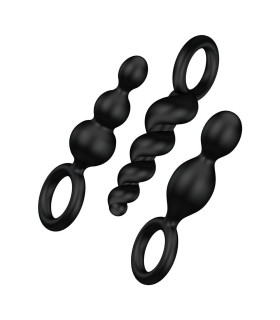Набор анальных ёлочек Satisfyer Booty Call черный, 3 шт - No Taboo