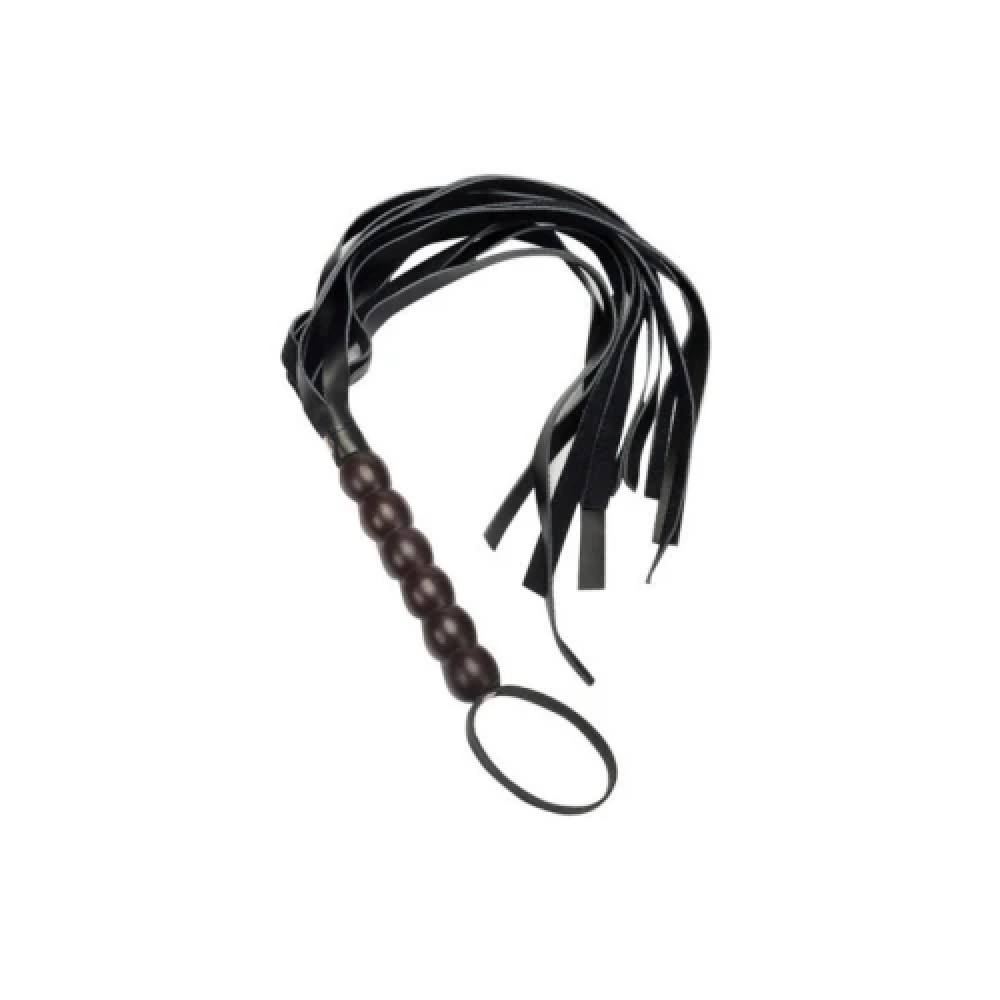 Флоггер с ручкой с шарами Fetish Flogger черный, 58 см, фото №0 — секс шоп Украина, NO TABOO