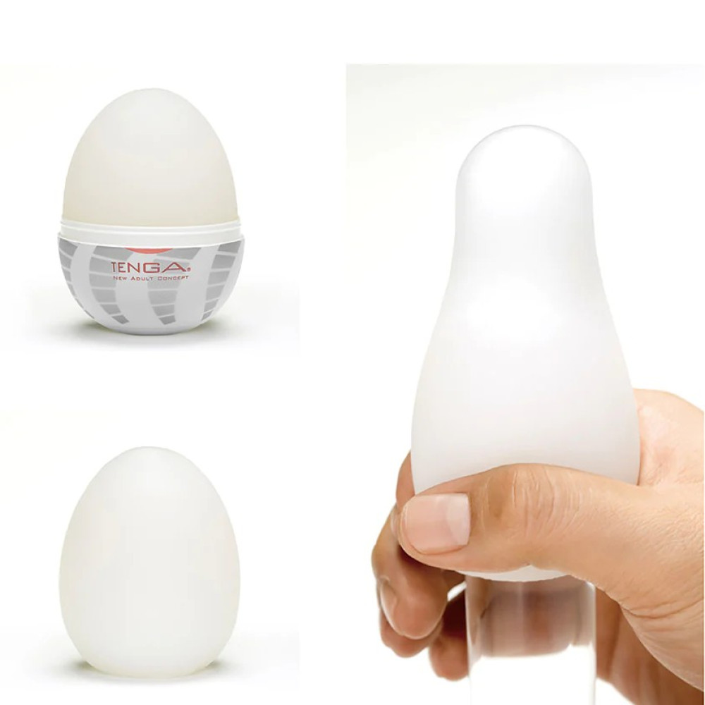 Мастурбатор хай-тек TENGA Egg New Standard Boxy белый, 4.9 × 4.9 × 6.09 см фото №3 — секс игрушки: Украина, NO TABOO