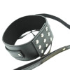 Ошейник с поводком Collar with leash black metal на липучке, черный, фото №1 — секс шоп Украина, NO TABOO