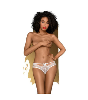 Эротические трусики Penthouse Adore Me, L/XL, кружевные, белые - No Taboo
