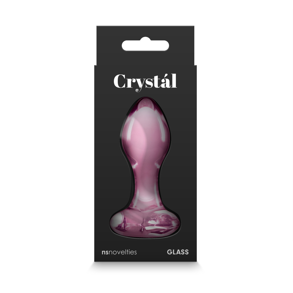 Анальная пробка из стекла, 3 см х 8.7 см, Crystal Heart с ограничителем в форме сердца, розовая фото №4 — секс игрушки: Украина, NO TABOO