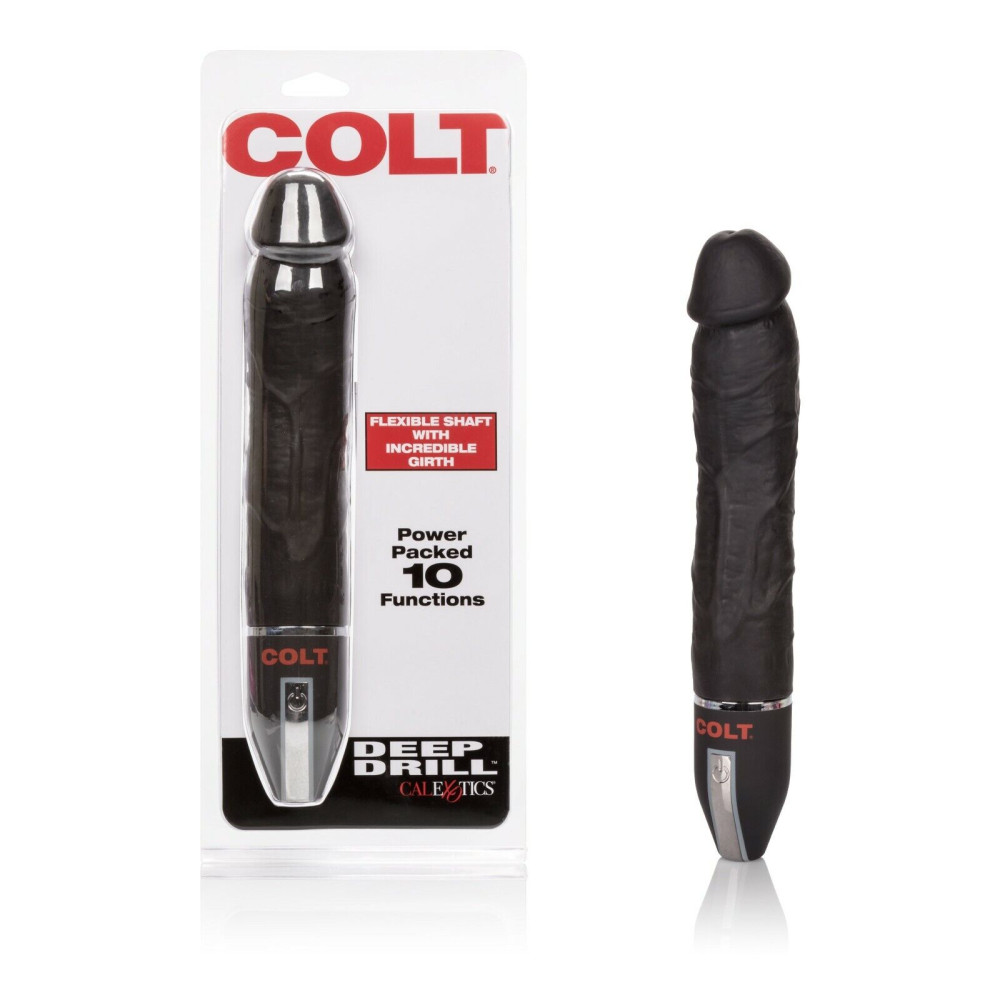 Реалистичный многоскоростной вибратор COLT Deep Drill для простаты и точки G, черный, 20.3 см х 4.4 см фото №0 — секс игрушки: Украина, NO TABOO