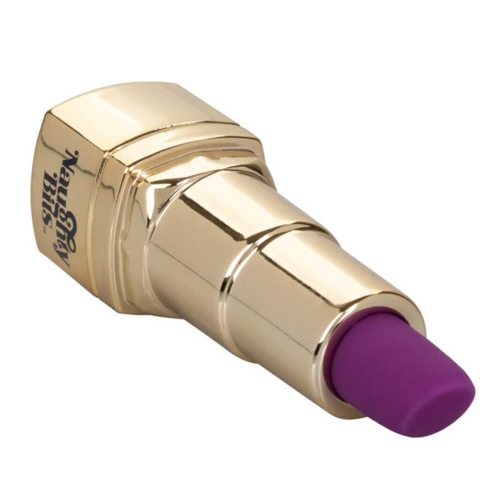 Вибратор в виде помады Bad Bitch Lipstick Vibrator, золотой корпус с фиолетовой помадой, 7.5 см х 1.25 см фото №13 — секс игрушки: Украина, NO TABOO