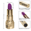 Вибратор в виде помады Bad Bitch Lipstick Vibrator, золотой корпус с фиолетовой помадой, 7.5 см х 1.25 см фото №5 — секс игрушки: Украина, NO TABOO