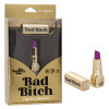 Вибратор в виде помады Bad Bitch Lipstick Vibrator, золотой корпус с фиолетовой помадой, 7.5 см х 1.25 см фото №1 — секс игрушки: Украина, NO TABOO