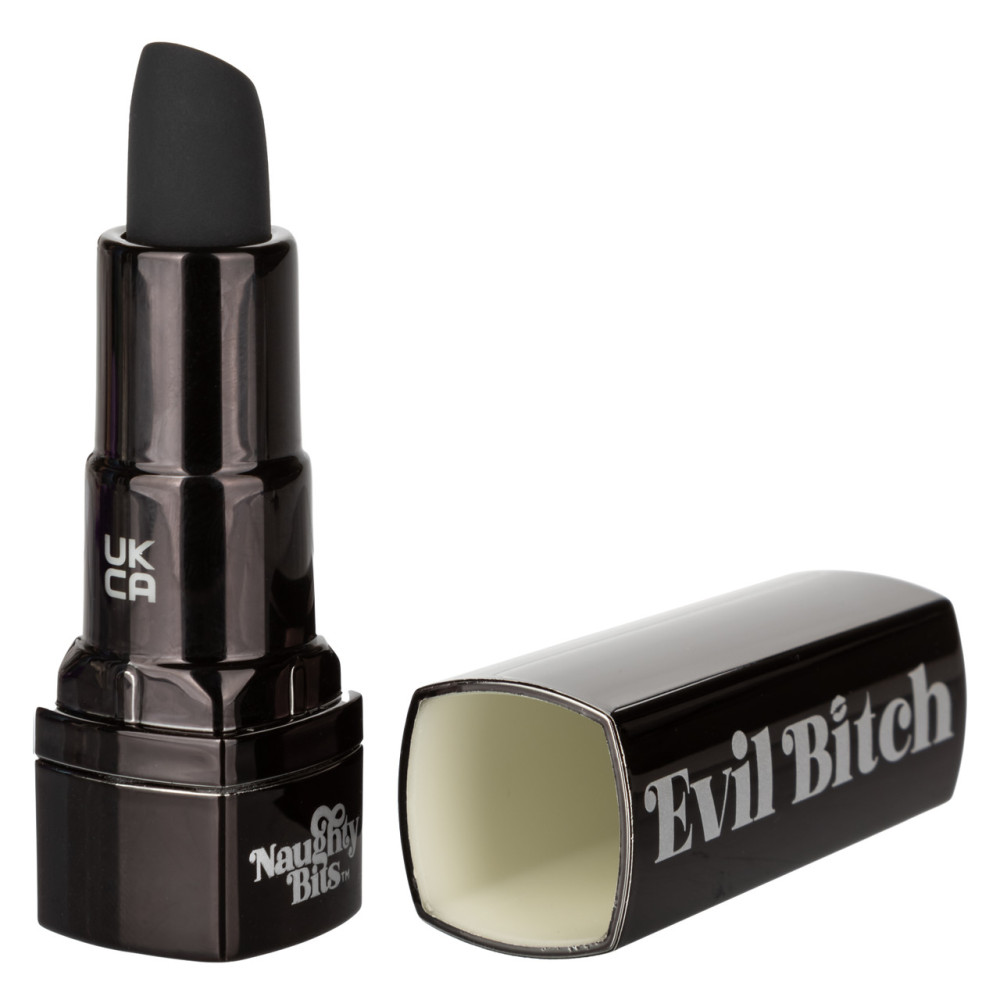 Вибратор-помада California Exotics Evil Bitch, черный, 7.5 см х 1.25 см фото №13 — секс игрушки: Украина, NO TABOO