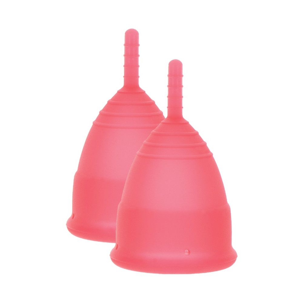 Менструальные чаши Mae B Menstrual Cups 2 шт, размер L, 30 мл, фото №2 — секс шоп Украина, NO TABOO