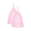 Менструальные чаши Menstrual Cups 2 шт, размер S, 25 мл, фото №2 — секс шоп Украина, NO TABOO