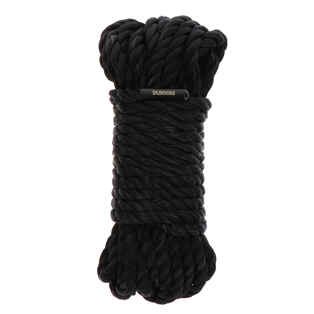 Бондажная веревка Taboom Bondage Rope, 10 м х 7 мм, черная, фото №2 — секс шоп Украина, NO TABOO