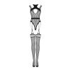 Комбинезон сетка Obsessive G327 имитация боди с чулками, черный, S/M/L (One Size), фото №3 — секс шоп Украина, NO TABOO