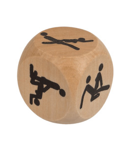 Игровой кубик Wooden Dice Kama Sutra с вариантами поз для секса, 1 шт - No Taboo