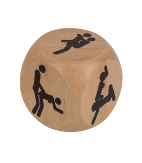 Игровой кубик Wooden Dice Kama Sutra с вариантами поз для секса, 1 шт - No Taboo