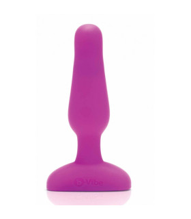 Анальная пробка с вибрацией b-Vibe Novice Plug Fuchsia розовый, 8.5 см х 2.5 см - No Taboo