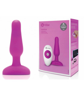 Анальная пробка с вибрацией b-Vibe Novice Plug Fuchsia розовый, 8.5 см х 2.5 см - No Taboo