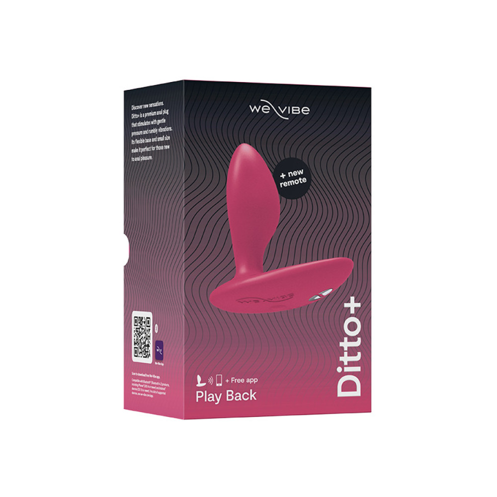 Анальная пробка з вибрацией We-Vibe Ditto+ Cosmic Pink с пультом и управлением с телефона, розовый фото №11 — секс игрушки: Украина, NO TABOO