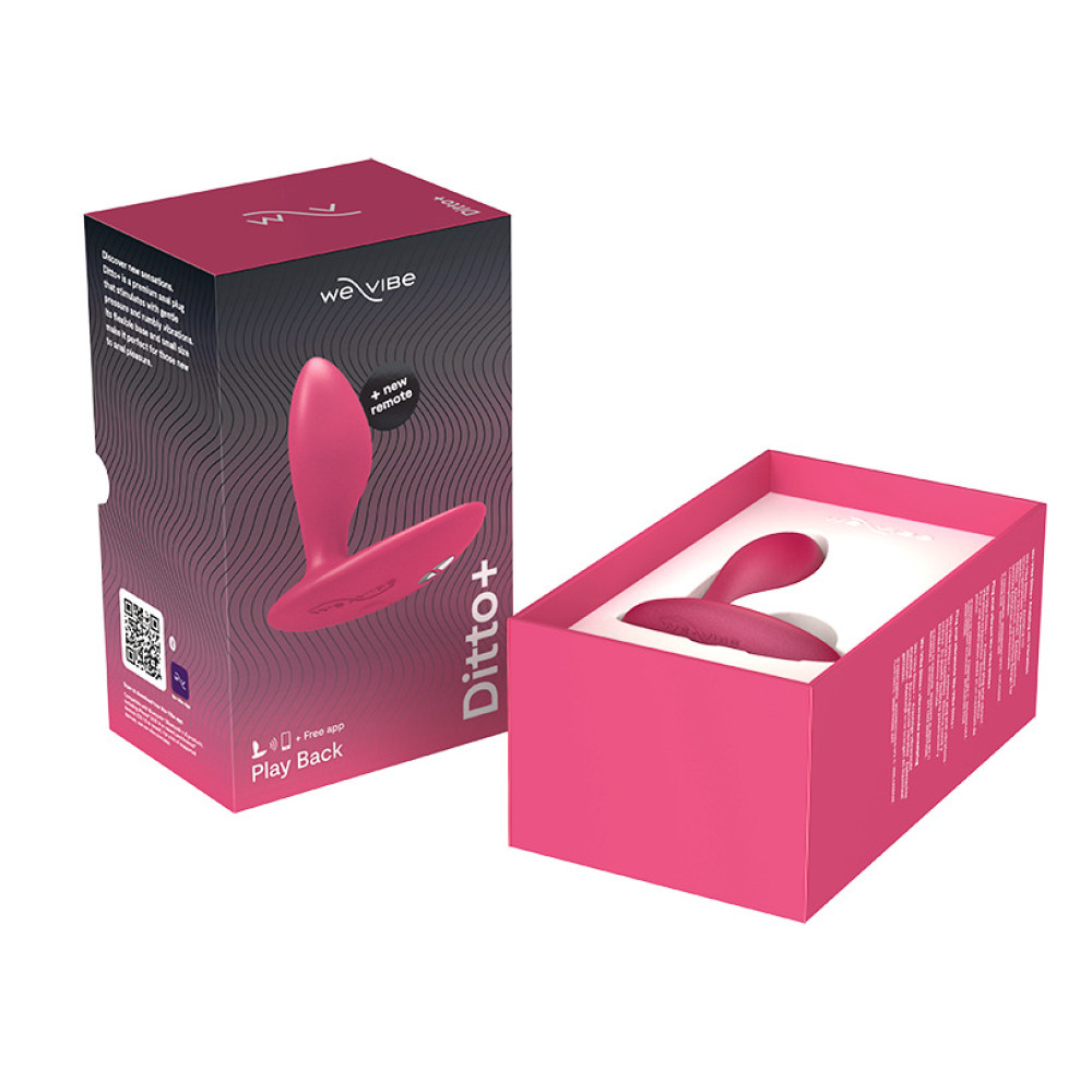 Анальная пробка з вибрацией We-Vibe Ditto+ Cosmic Pink с пультом и управлением с телефона, розовый фото №12 — секс игрушки: Украина, NO TABOO