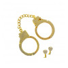 Наручники со стразами Taboom Diamond Wrist Cuffs Gold с 2 ключами, 6.5 см, фото №1 — секс шоп Украина, NO TABOO