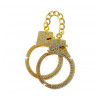 Наручники со стразами Taboom Diamond Wrist Cuffs Gold с 2 ключами, 6.5 см, фото №3 — секс шоп Украина, NO TABOO