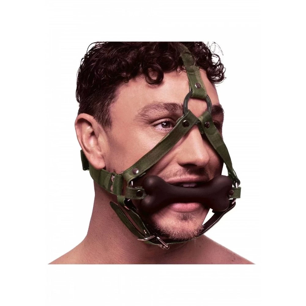 Кляп-кость COLT Camo Bone Gag с ремешками, фото №3 — секс шоп Украина, NO TABOO