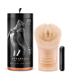 Мастурбатор с вибропулей M For Men Annabella реалистичный, 7.6 см х 16.5 см - No Taboo