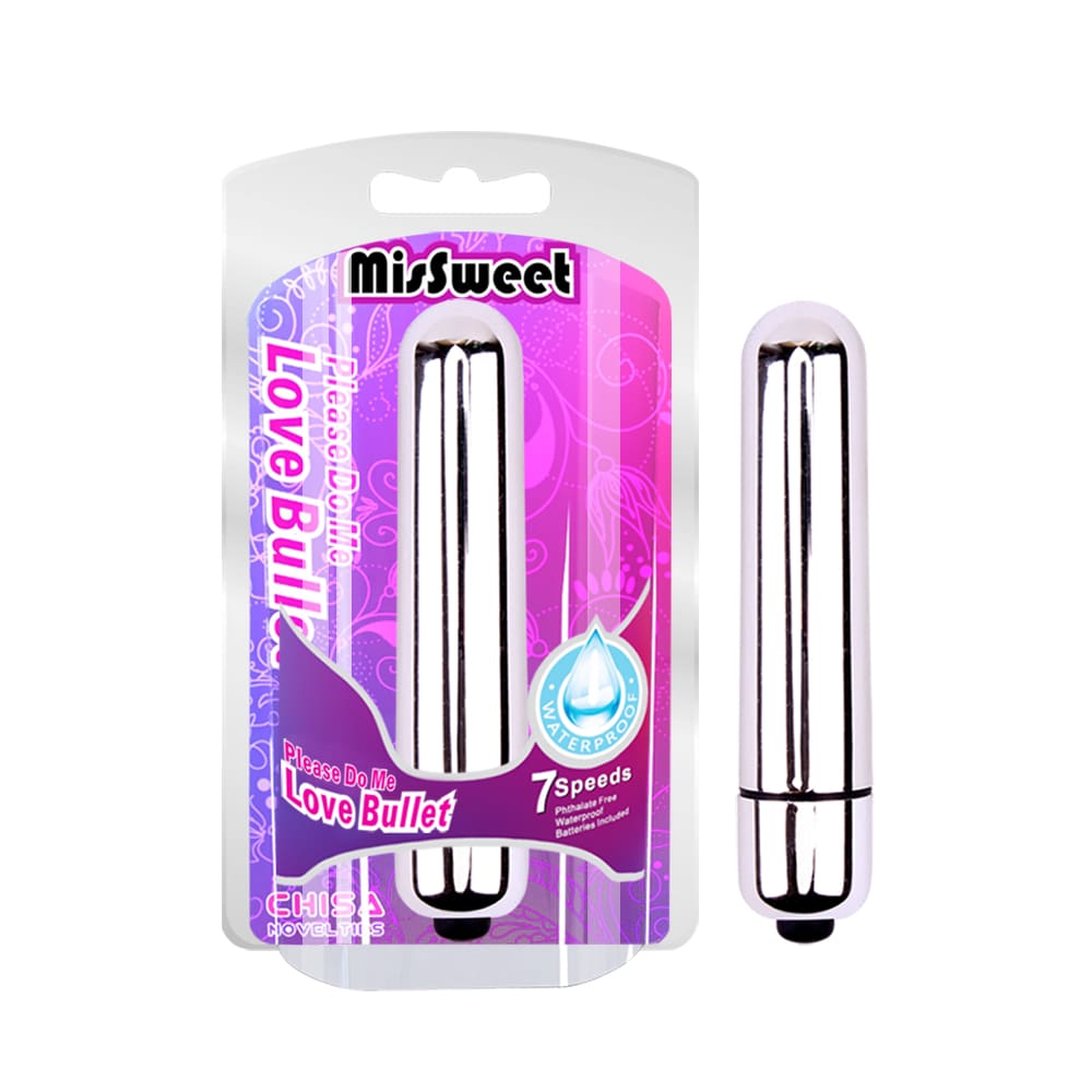 Вибропуля с 7 скоростями MisSweet CHISA, серебристая, 8.1 х 1.8 см фото №0 — секс игрушки: Украина, NO TABOO