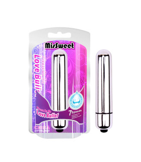 Вибропуля с 7 скоростями MisSweet CHISA, серебристая, 8.1 х 1.8 см - No Taboo