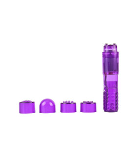 Мини-вибратор со сменными насадками Ultimate Massager CHISA, 10 см х 2.5 см - No Taboo