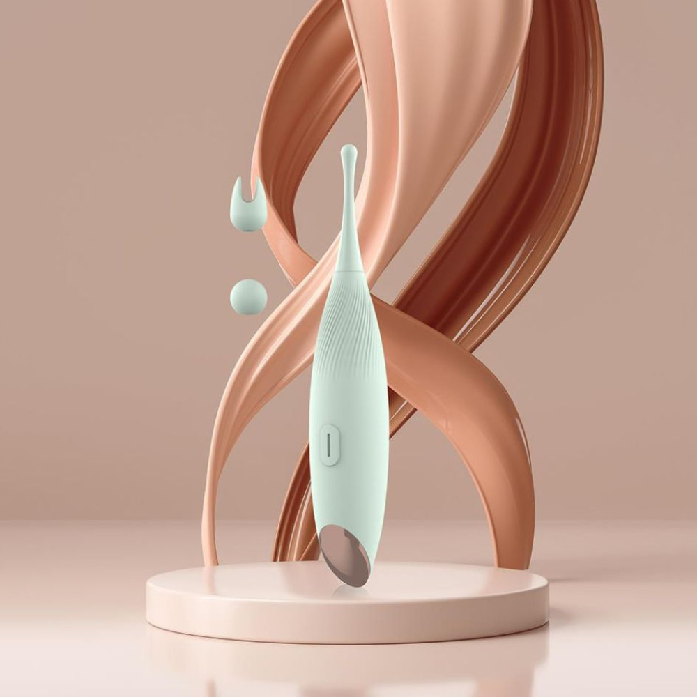 Клиторальный вибратор Dream Toys Pin Point для точечной стимуляции, зеленый, 16 х 1.2 см фото №9 — секс игрушки: Украина, NO TABOO