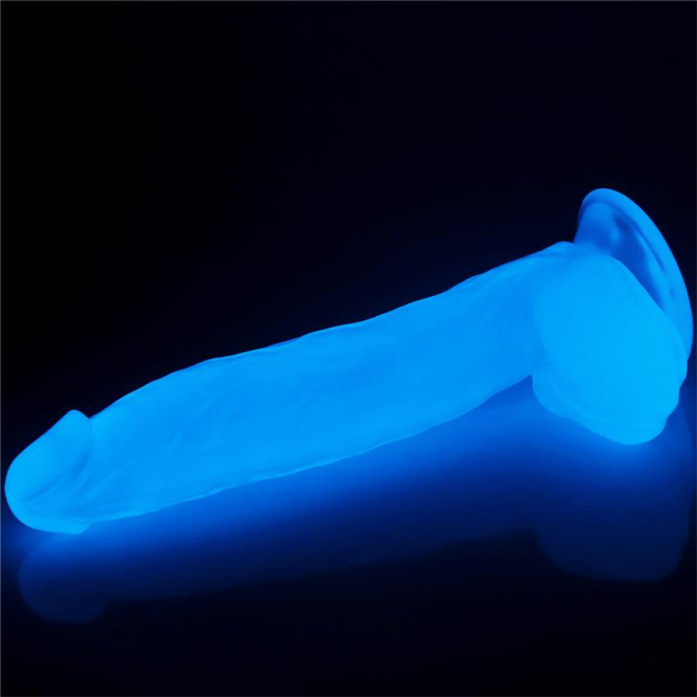 Фаллоимитатор светящийся в темноте Lovetoy Lumino Play Dildo 10 реалистичный на присоске, 26 см х 5 см фото №5 — секс игрушки: Украина, NO TABOO