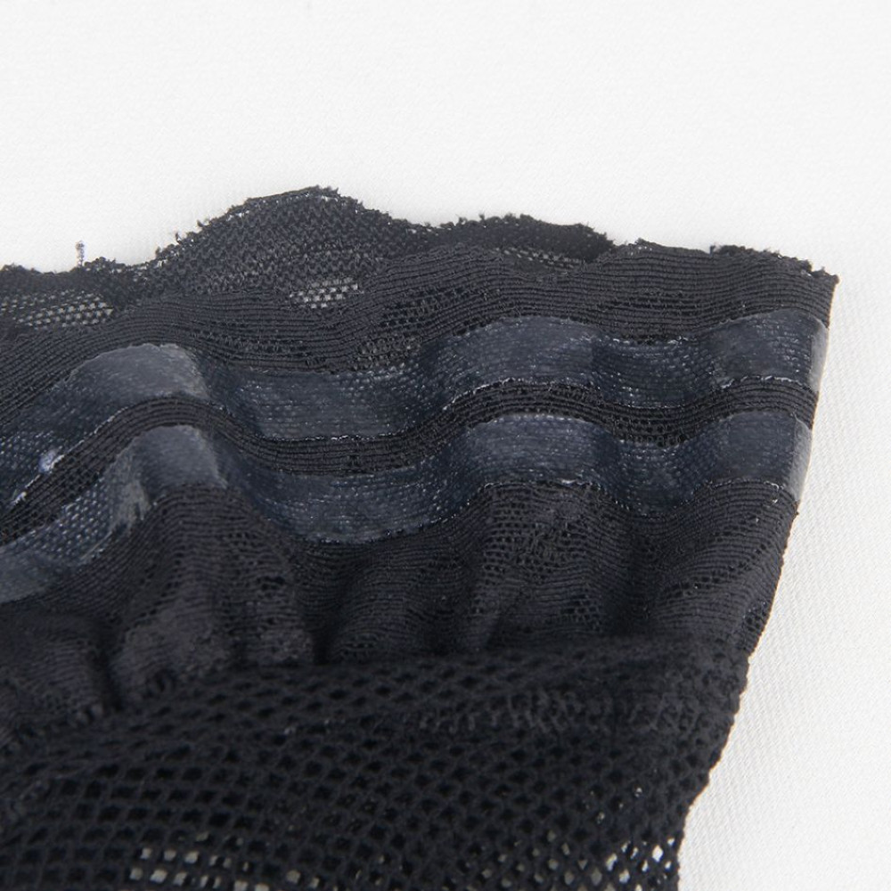 Чулки эротические в сеточку Star Night Fishnets с силиконовой лентой, черные, OS, фото №6 — секс шоп Украина, NO TABOO