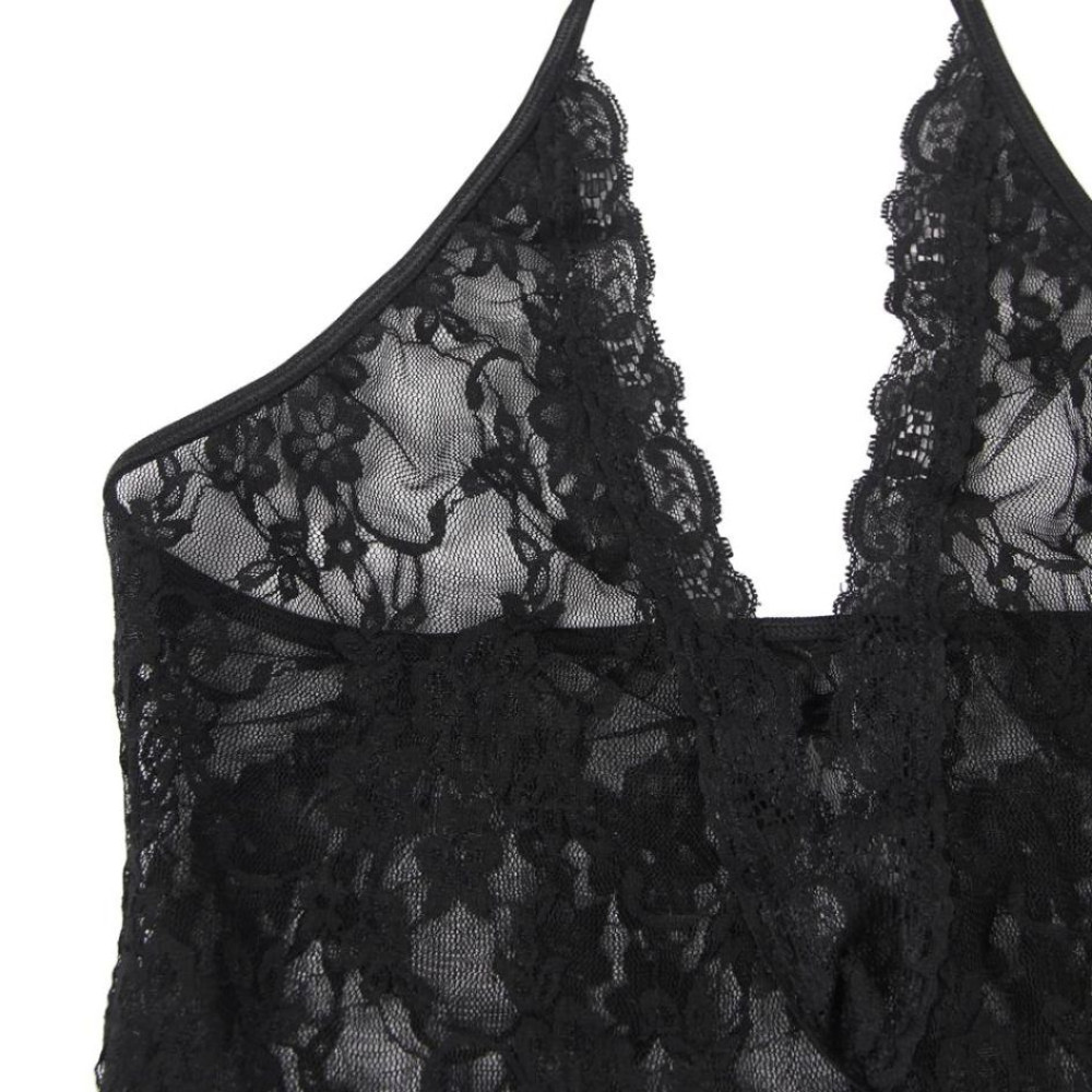 Комплект боди и чулки Star Night Sexy Lace из кружева, черный, XS-S, фото №6 — секс шоп Украина, NO TABOO