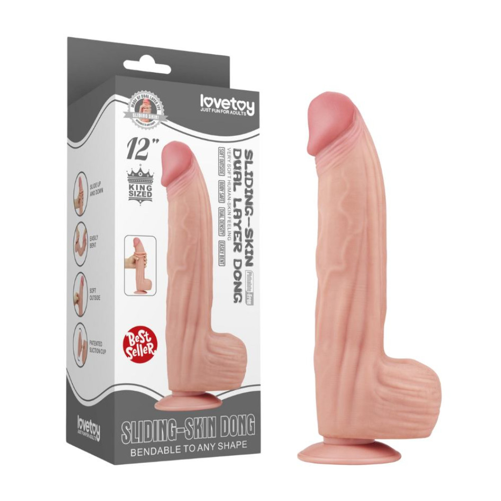 Фаллоимитатор реалистичный гигант Lovetoy беж, 31 х 6.2 см фото №0 — секс игрушки: Украина, NO TABOO