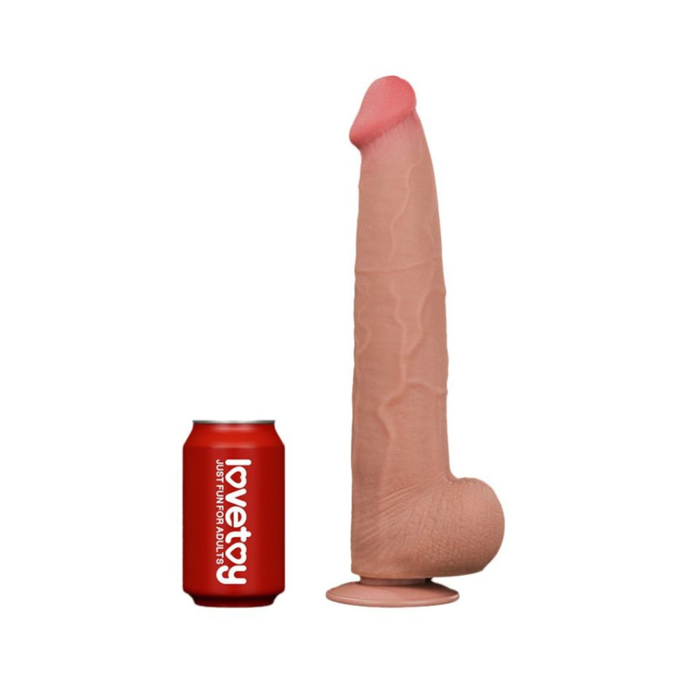 Фаллоимитатор реалистичный гигант Lovetoy беж, 34 х 6.2 см фото №2 — секс игрушки: Украина, NO TABOO