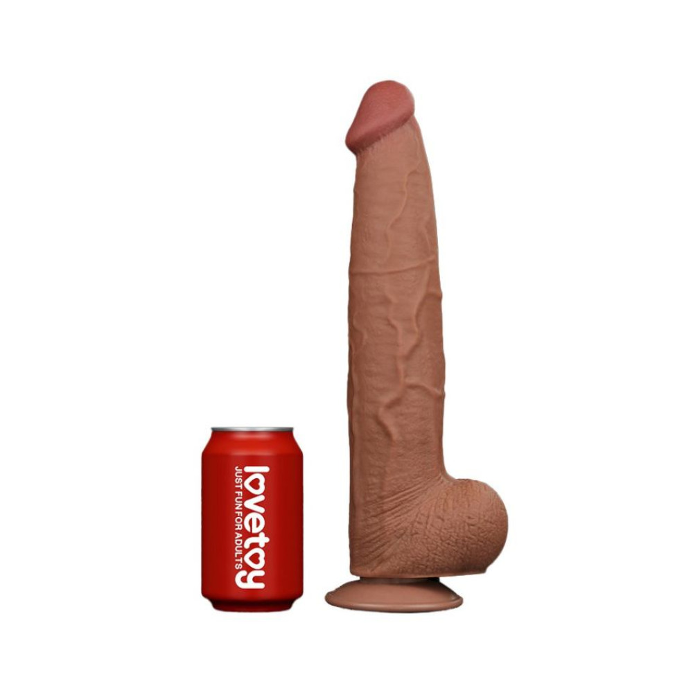 Фаллоимитатор реалистичный гигант Lovetoy коричневый, 34 х 6.2 см фото №2 — секс игрушки: Украина, NO TABOO