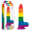Фаллоимитатор на присоске Lovetoy Prider Dildo 7.5 разноцветный, 19.5 х 4 см фото №1 — секс игрушки: Украина, NO TABOO