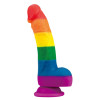 Фаллоимитатор на присоске Lovetoy Prider Dildo 8 разноцветный, 20.5 см х 4 см фото №2 — секс игрушки: Украина, NO TABOO