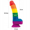 Фаллоимитатор на присоске Lovetoy Prider Dildo 8 разноцветный, 20.5 см х 4 см фото №5 — секс игрушки: Украина, NO TABOO