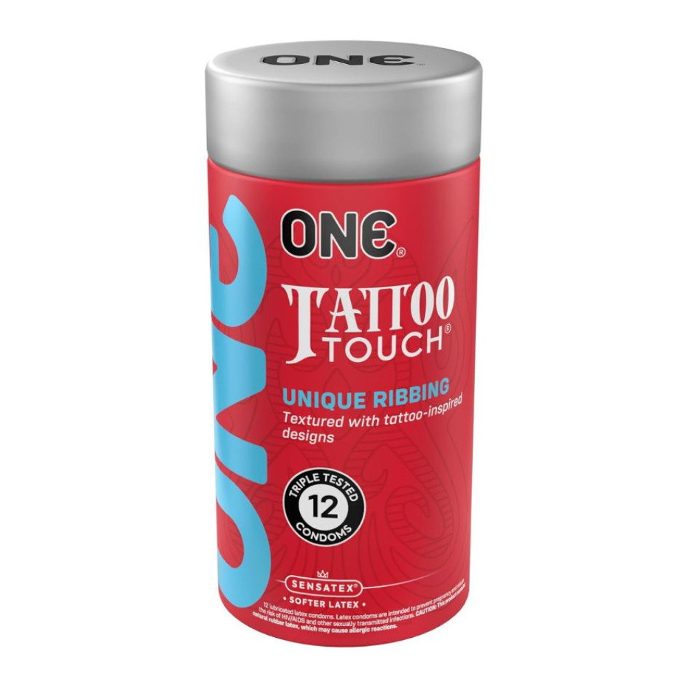 Презервативы набор ассорти ONE Tattoo Touch в коробке, 12 шт , фото №3 — секс шоп Украина, NO TABOO